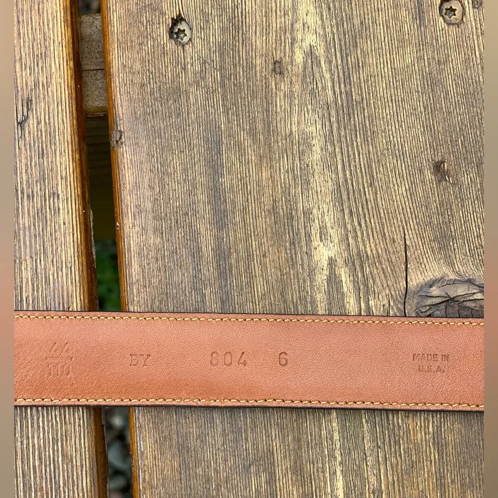 Mens Burberry Croco Embossed NEW Leather Belt🔥Vintage Brass Buckle🔥 - Picture 8 of 16
